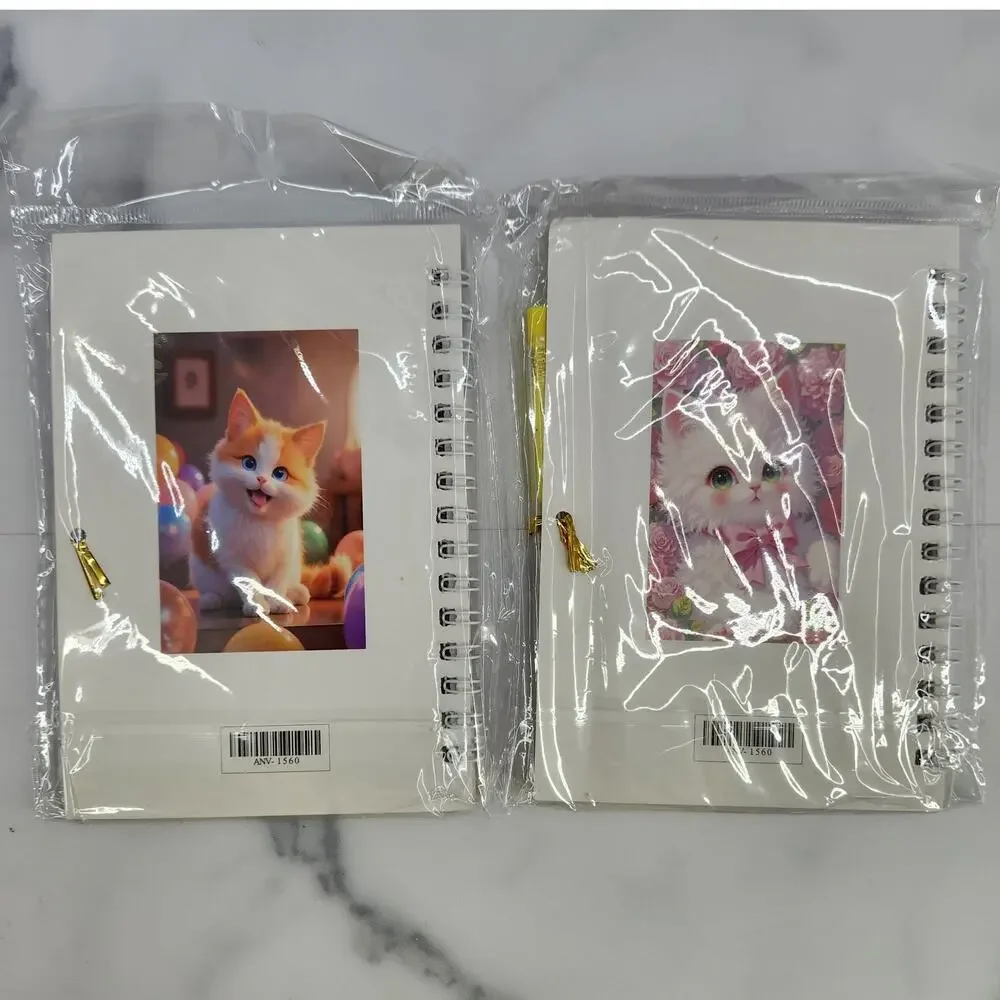 2 Spiral Pocket Notebook/Pen sets Kitty Designs 4x5.5